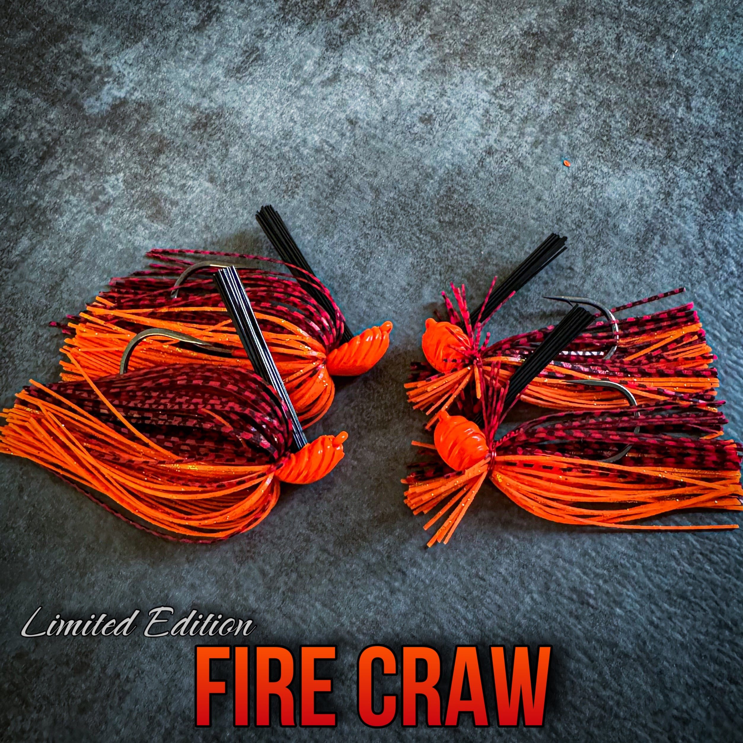 Exclusive Fire Craw Jigs — Made to order please allow 1 week to ship