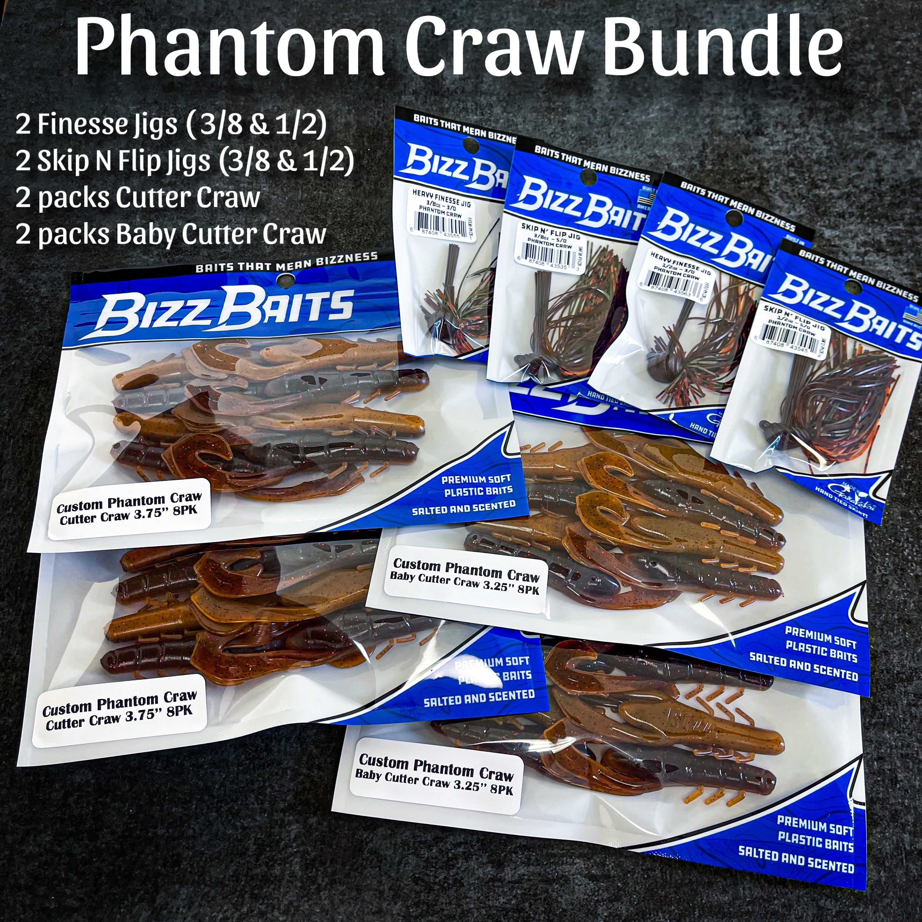 Limited Edition - Phantom Craw Bundle  w/ MATCHING Jigs