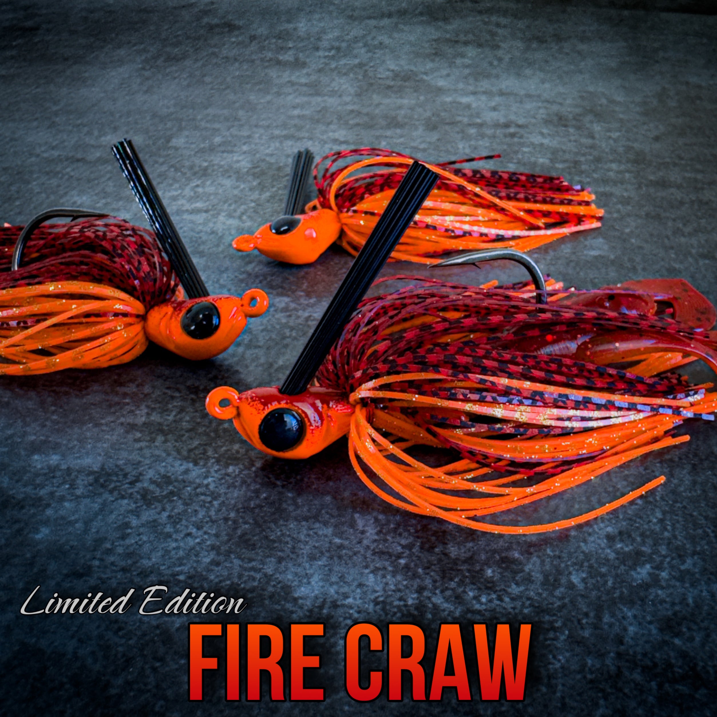 Exclusive Fire Craw Swim Jigs —Made to order please allow 1 week to ship