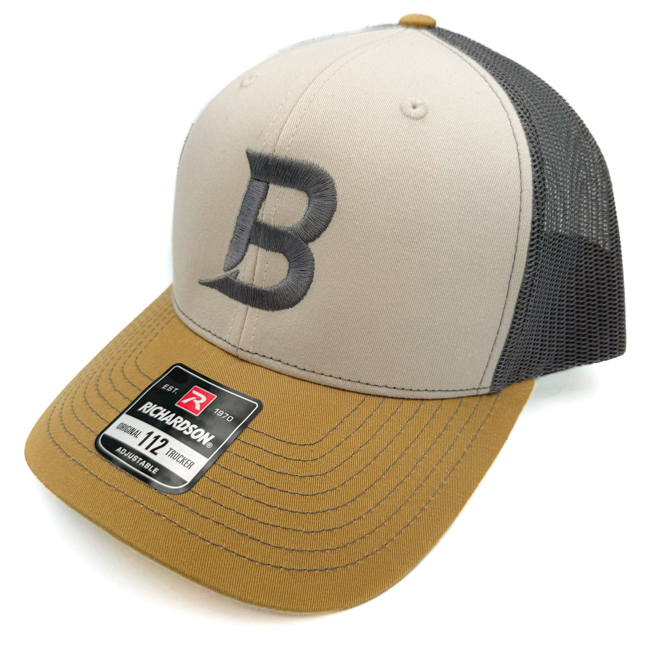 Tri Color Mink Beige / Charcoal / Amber Gold - B - Snap