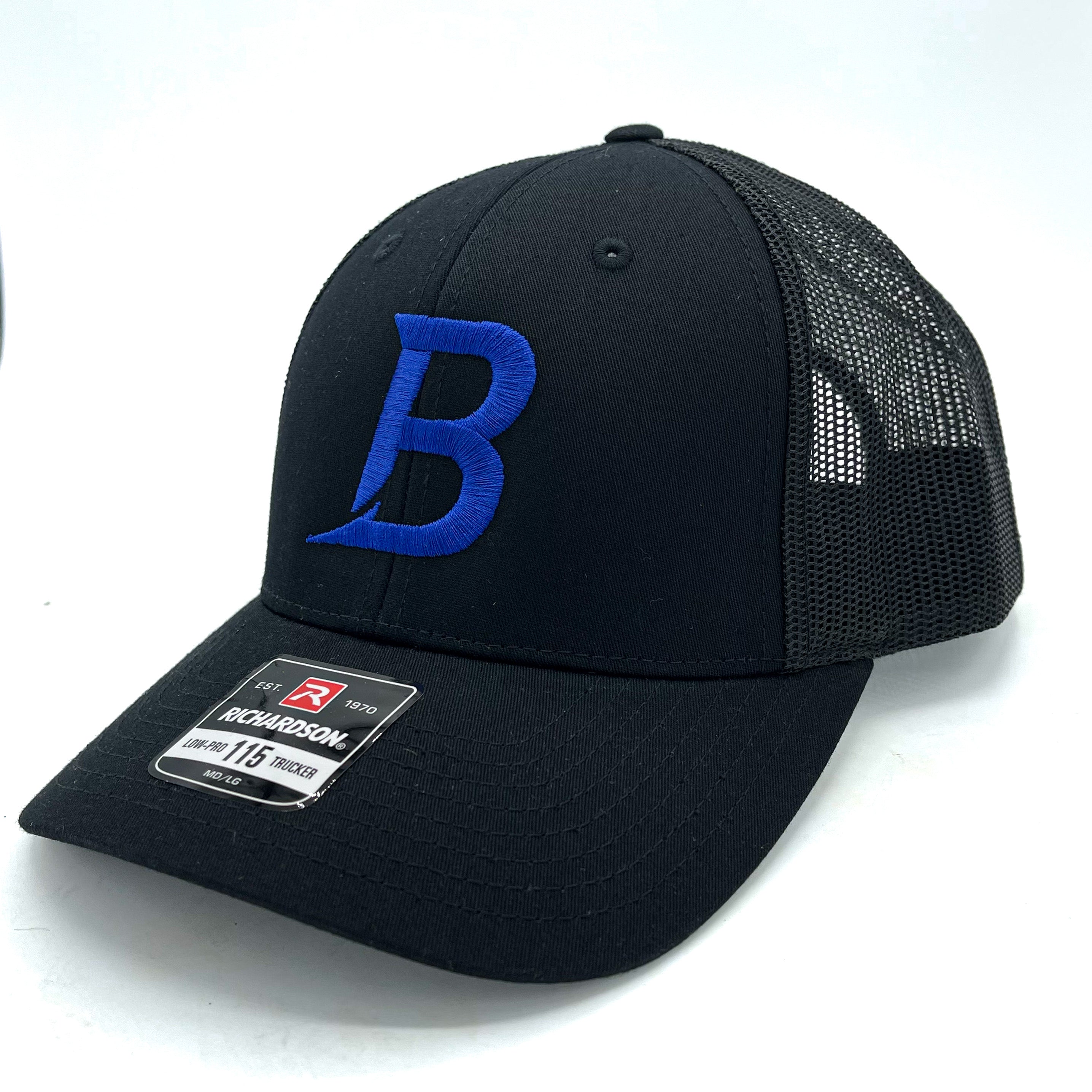 Solid Black Bizz Snap Embroidered “B”