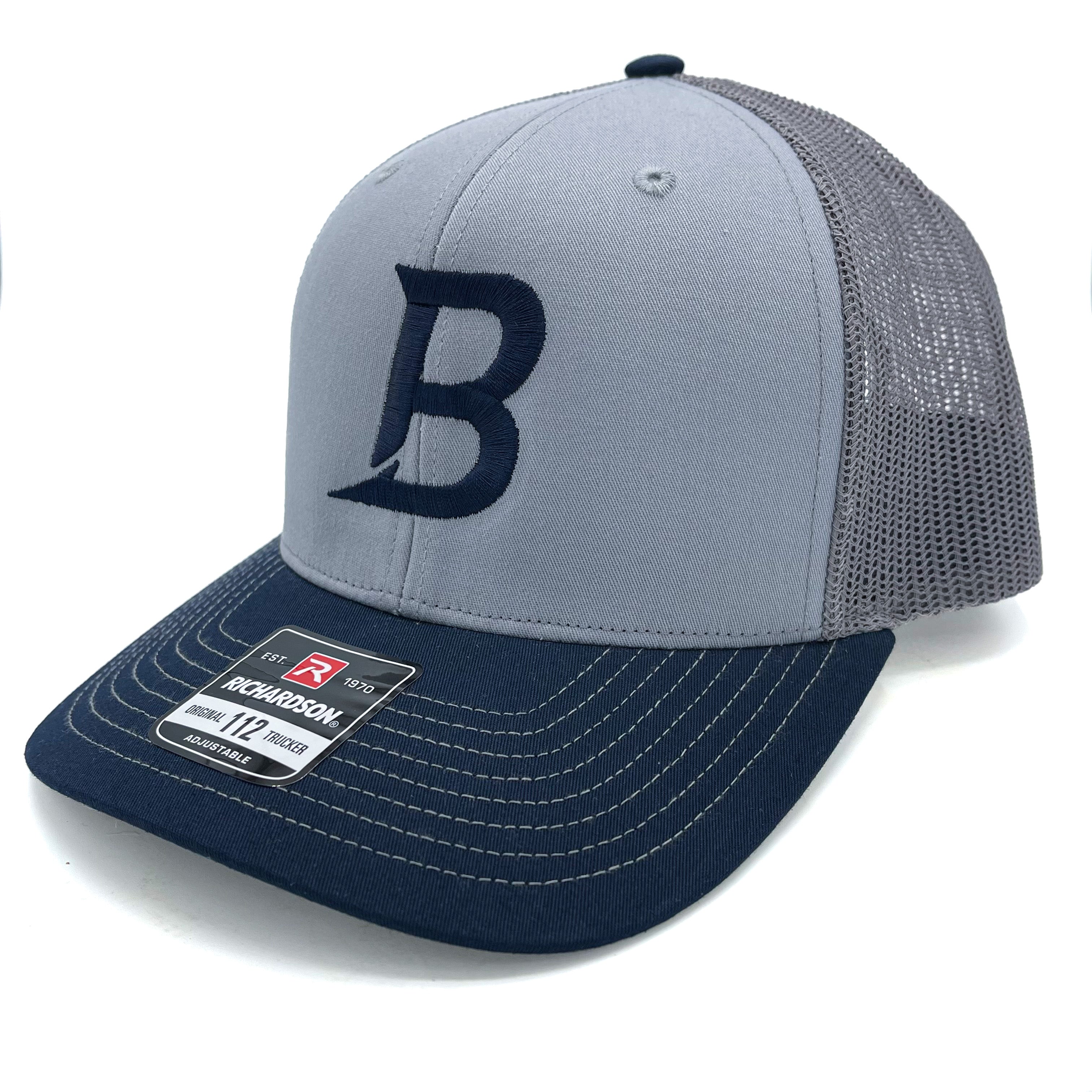 TriColor Navy/Charcoal/Grey Bizz Snap Embroidered “B”