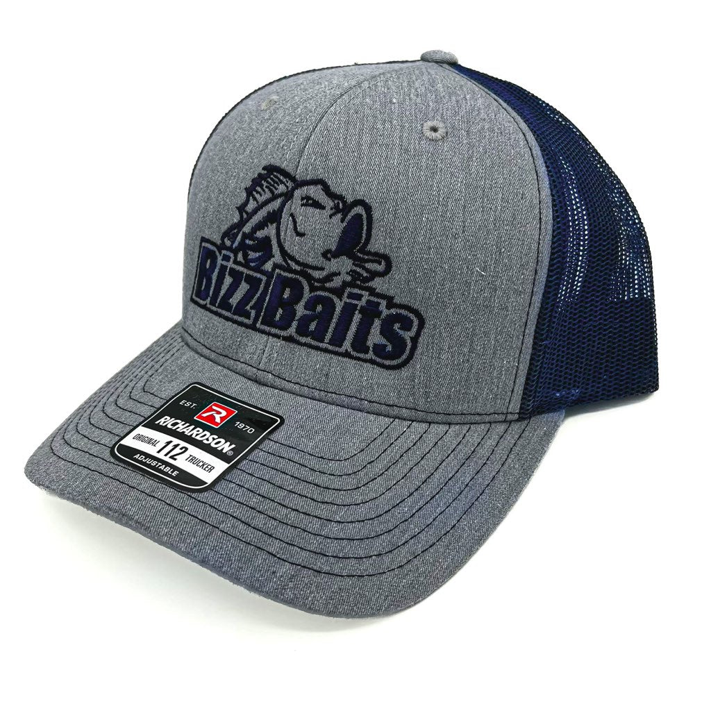 Heather Grey/Navy Bizz Snap Embroidered